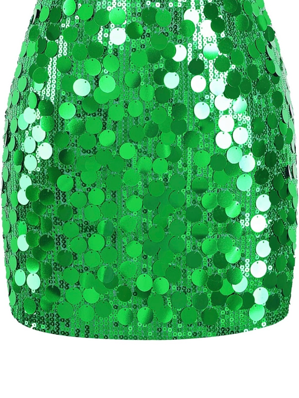 Green Sequin Mini Skirt - Shimmering Party Style